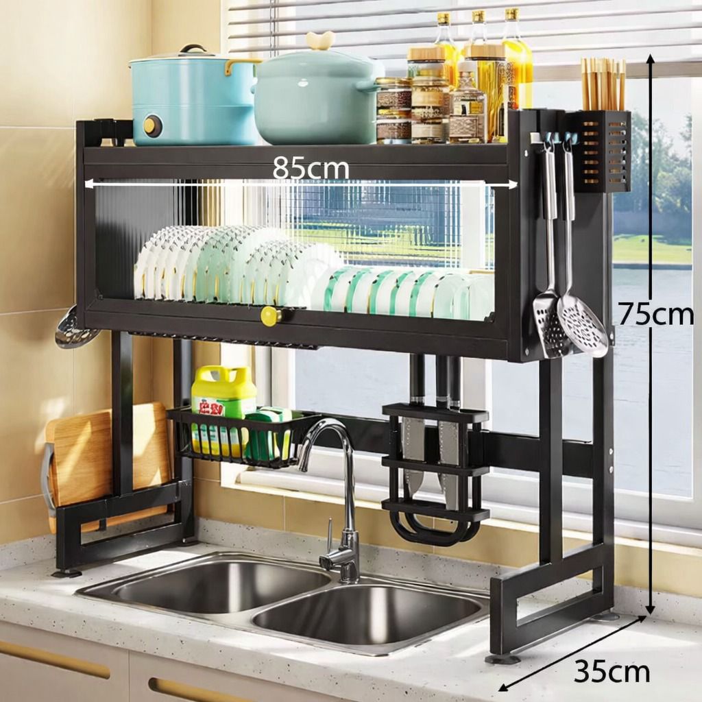 ESCURRIDOR DE PLATOS 2 PISOS CON TAPA – MODELO PREMIUM (OFERTA LIMITADA)